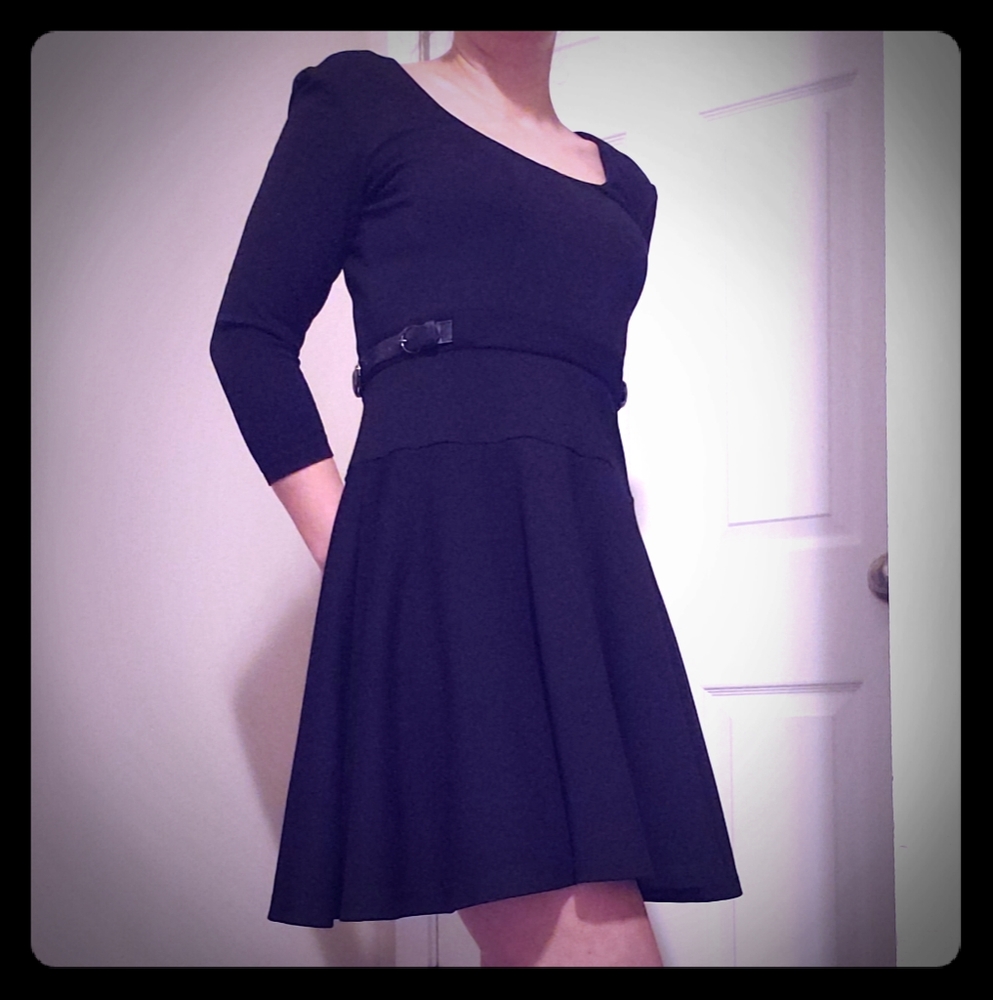 LOFT Fit Flare Stretchy Dress